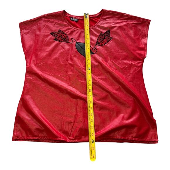 Lori of California Vintage Red Statement Blouse - Picture 4 of 8